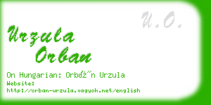 urzula orban business card